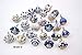 WOTT Blue and White Hand Painted Ceramic Pumpkin KNOBS Cabinet Drawer Handles Pulls (Set of 25 PC)