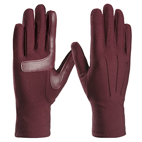 isotoner Women’s Spandex Cold Weather Stretch Gloves with Warm Fleece Lining