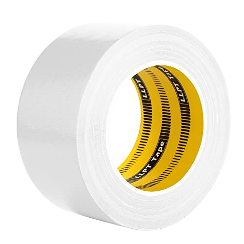 LLPT Ruban adhésif puissant de qualité supérieure - 5,9 cm x 34,4 m x 11 mm - Facile à déchirer - Sans résidus - Adhésif puissant - Blanc (DT243) Cover