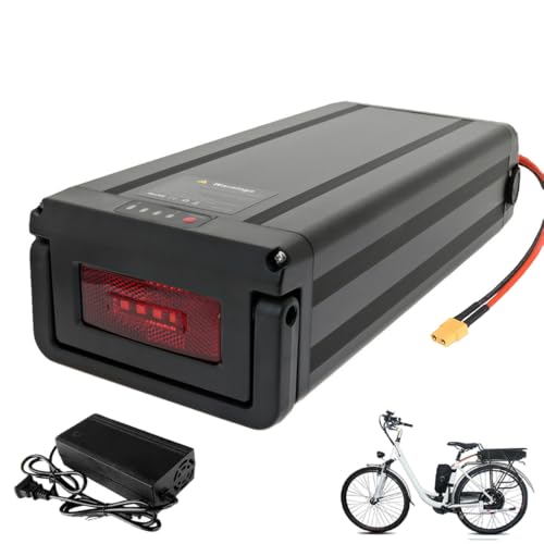 Batería litio 48V de transporte trasero para ciclistas urbanos y trayectos diarios al trabajo