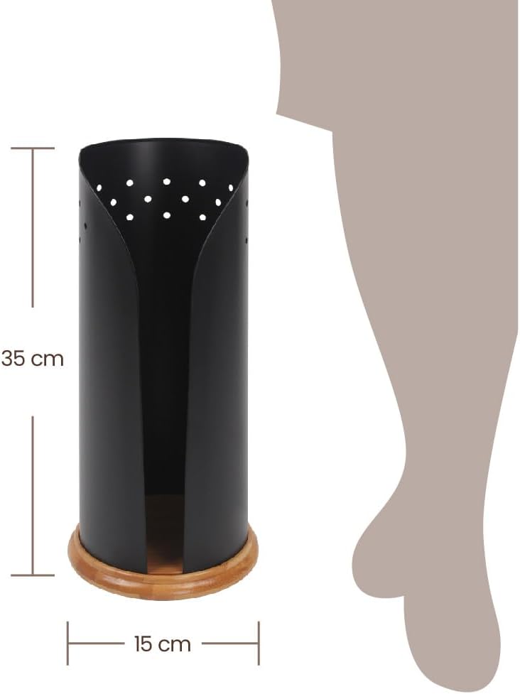 White Magic Eco Basics Toilet Roll Holder (Black)