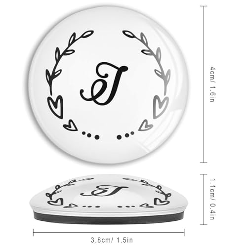 Aimants en verre initiale J petits aimants puissants pour bureau