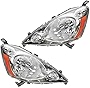 Headlights Headlamps Left & Right Pair Set for 09-11 Honda FIT Sport