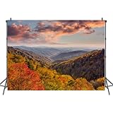 7x5FT Photography Backdrops Smokey Mountain Sunset Background Cloth Portrait Photo Booth Studio Prop Banner Photographers Home Office Decor Supplies
