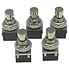 KAISH Pack van 5 Box Stomp 9-Pin 3PDT Elektrische Gitaar Effect Pedaal Schakelaars Drukknop Voetwitches True Bypass…
