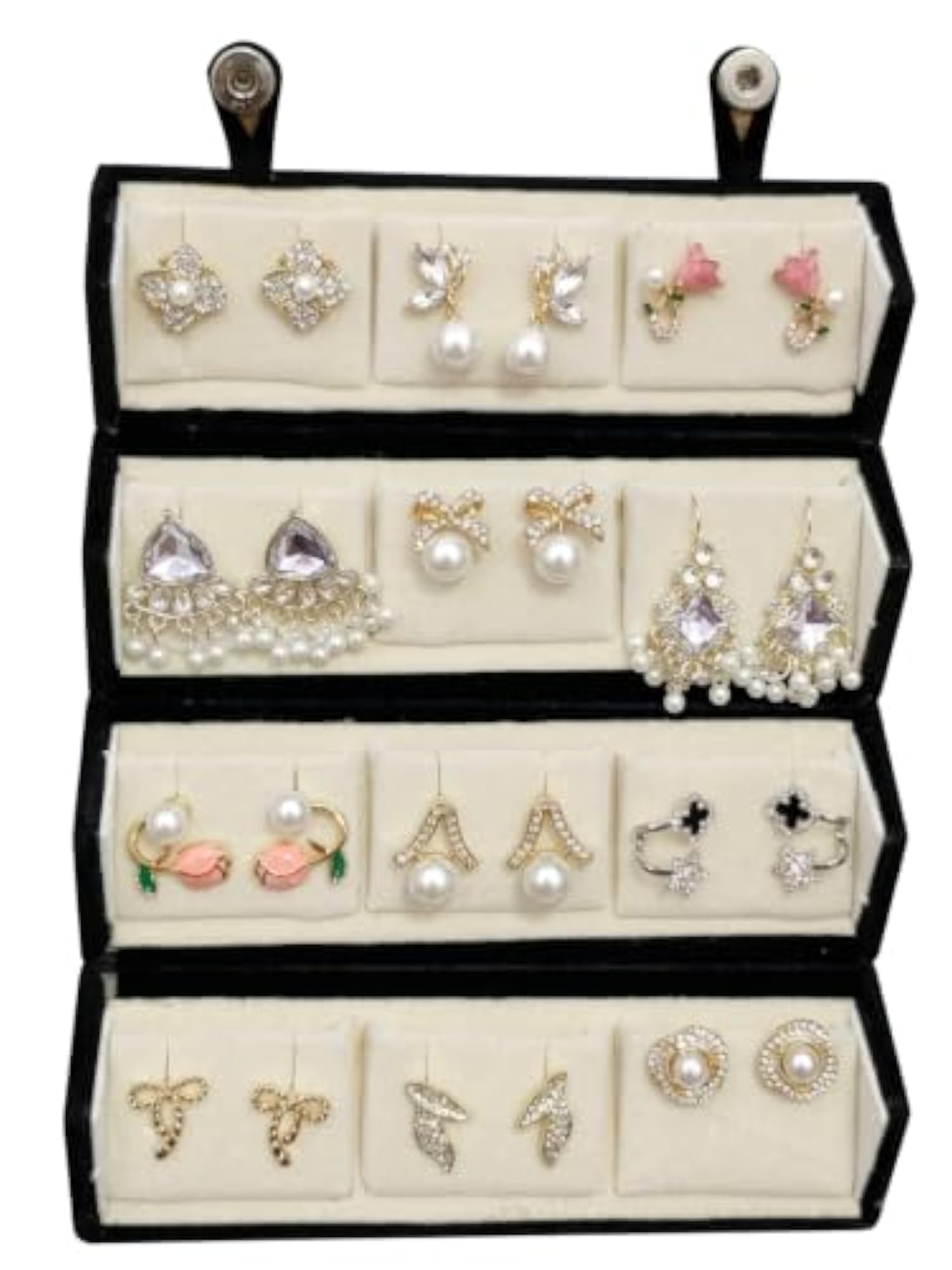 Pretty Pairings 12 Pairs Earrings Set with Jewellery Box