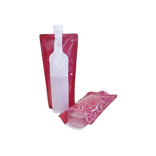 2/4pcs, Reusable Wine Bottle Bag, Portable Collapsible Liquid Leak Proof Flask Holder, Suitable For Travel Camping BBQ, Wine Accessories
