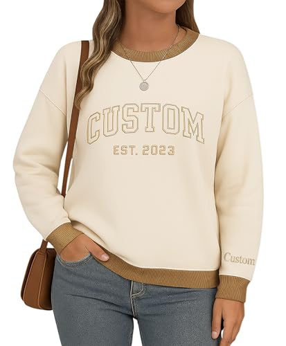 NAZENTI Custom Embroidered Sweatshirts and Hoodie Design Your Own, Personalized Sweatshirts Hoodie For Women Men, Add Your Own Custom Text, Gift for Mother's Day, Father's Day, Birthday, Christmas4
