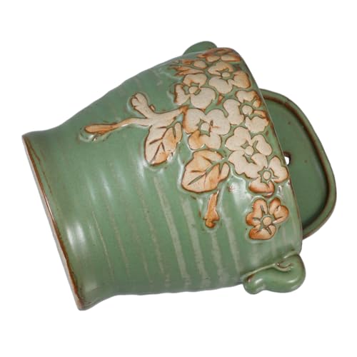 Abaodam Maceta De Cerámica Montada En La Pared Maceteros De Pared Macetas para Colgar En La Pared Jardinera De Pared De Cerámica Wall Hanging Planters Macetas Colgantes Green