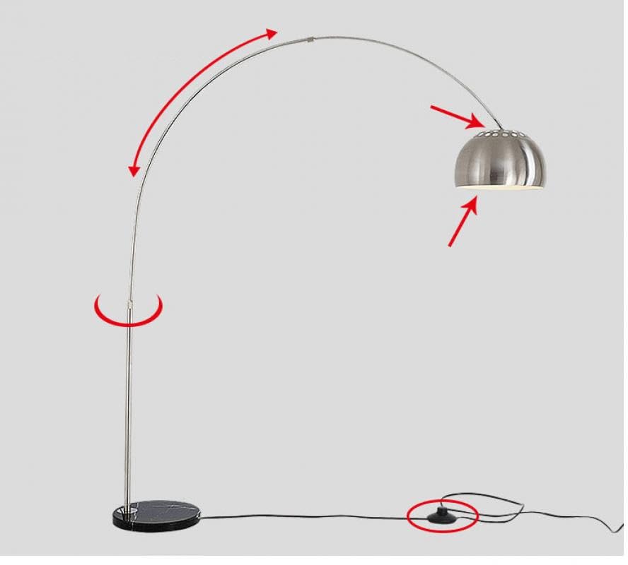 Amazon | ITACHENG アーチ型フロアライト フロアランプ リモコン付き