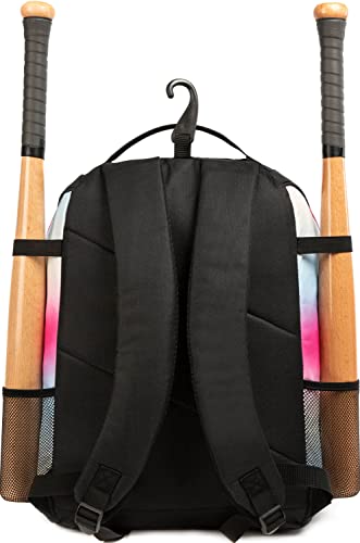 Meralian Baseball Backpack With Shoe Compartment, Baseball Bag For Baseball, T-Ball & Softball Equipment & Gear For Adults.(Pink) #TOP3