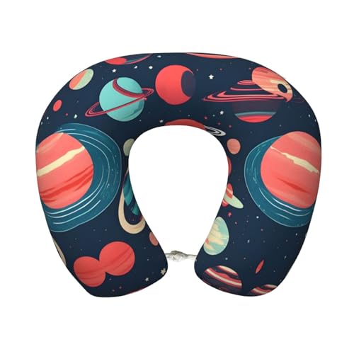 Almohada de cuello con memoria diseño planetas miniatura 1