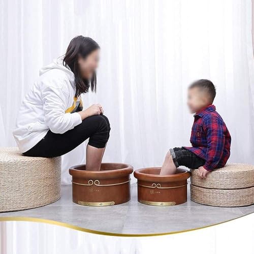 Cubeta de baño de pies Natural Cedar con tapa miniatura 4