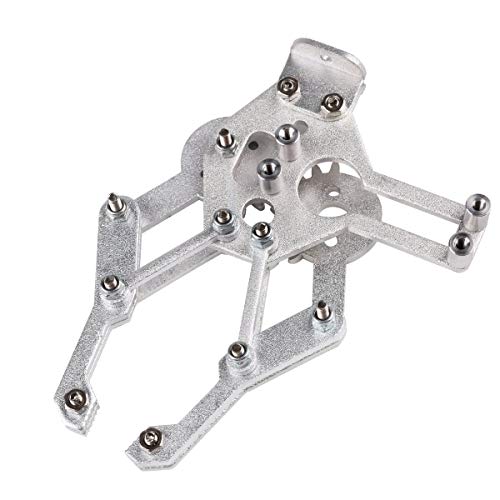 Image of Robotic Arm 2 DOF Mechanical Metal Clamp Mechanical Arm, Robotic Arm Gripper Robotic Arm Metallic Mechanical Robotic Gripper /Clamp Metal Claws Kit Compatible with MG995, MG996, MG966R Servo Motor