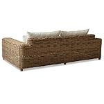 Loberon Sofa Camas Polyrattan Braun/Creme