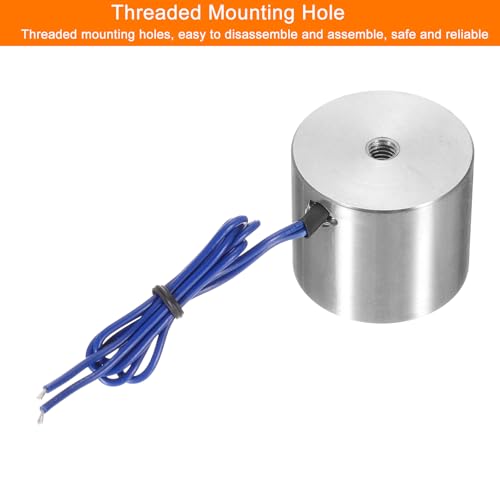 Electroimán Solenoide Redondo uxcell DC 12V 300N 66LB/30Kg miniatura 4