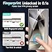 YWXTW EZ Unlock for Samsung Galaxy S24 Ultra Privacy Screen Protector, [0.1S Ultrasonic Fingerprint Support] [Not Glass] 25° Anti Spy Private S24 Ultra Screen Protector Case Friendly, 2 Pack