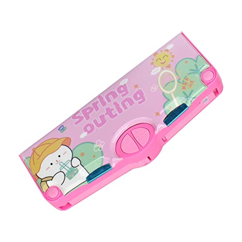 Image of Minache Multifunction Pencil Case Pencil Box with 2 Compartments Cartoon Pattern Stationery Set with Pop Out Scissors and Pencil Sharpener, 7483+Style 5, bh-07483-05AD