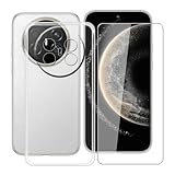 YQINHHME Clear Case for Huawei Mate 70 Air (7.0') with 1 x Tempered Glass Screen Protector, Slim Soft TPU Shockproof X Anti-Scratch Phone Cover for Huawei Mate 70 Air - Transparent