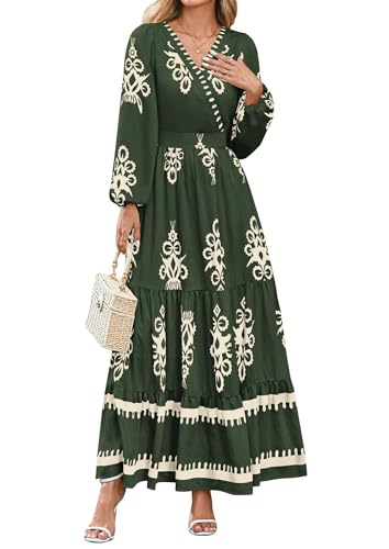 PRETTYGARDEN Boho Floral Flowy Maxi Dress