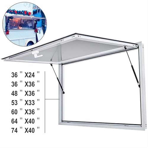 Ventana de servicio de camión de comida de aleación de aluminio para evitar calor interior 6