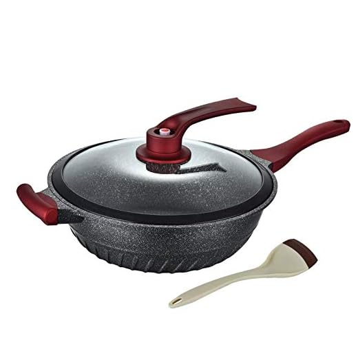 Chinese Wok Nonstick Die-casting Aluminum Dishwasher Safe Scratch Resistant PFOA Free Induction Woks And Stir Fry Pans with Glass Lid 12.6Inch, 5.9L