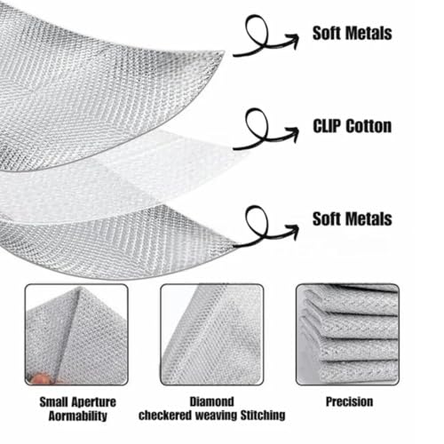 Image of Urbanscape Steel Scrubber for Kitchen - 10-Pack Non-Scratch Dish Wash Scrubber Cloth | Heavy-Duty Stainless Steel Dishwasher for Home | Kitchen Cleaning Cloths & Utensil Gadgets