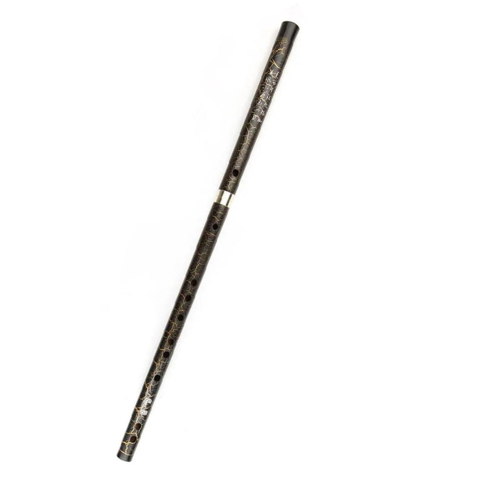 Flûte traversière en bambou noir fil transparent clé en ré 10 trous instrument à vent fait main tons séparables Professionnelle Flûte Bambou(G KEY)