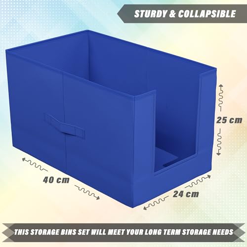 Image of Kuber Industries Pack of 12 - Shirt Stacker Organizer For Wardrobe | Foldable Closet Organizer For Saree Shirt, Pant, Dress Storage | Shirt Organiser For Clothes | Plain - Blue