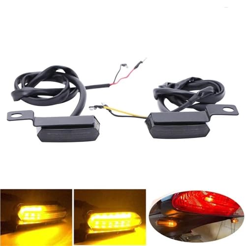 Luz trasera con intermitentes ámbar para manillar de motocicleta universal 3