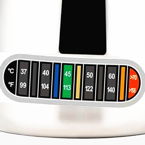 600ml Milchkännchen Edelstahl Handheld Aufschäumkännchen,Kaffee Creamer Milch Aufschäumer Kännchen Tasse mit Latte Art Pen,Milchkännchen für Barista Cappuccino Espresso (mit integriertem Thermomete)