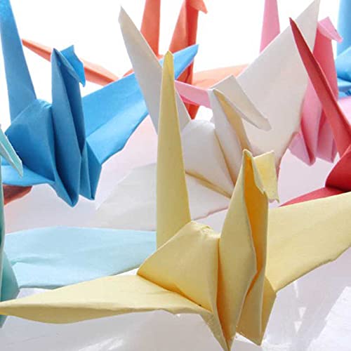 Image of Colorful Paper Crane Hanging Garlands (3stringsX 5.2ft), Origami Birds Streamers for Bridal Shower, Baby Shower Birthday Party Supplies