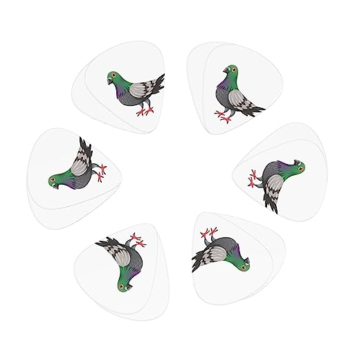 Lot de 12 médiators tendance et durables en forme de pigeon de dessin animé pour guitare électrique et basse - Les Beatles, Paul McCartney, John Lennon, RIngo Starr, George Harrison Lot de 12 médiators tendance et durables en forme de pigeon de dessin animé pour guitare électrique et basse – Image 3