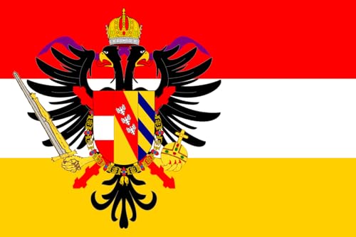 Drapeau XL Austrian Low Countries grand format paysage 2.16m² résistant aux UV - 2
