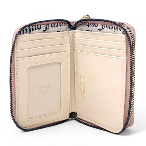 Juicy Couture Women's Medium Double Zip Around Wallet (Dusty Blush Embroidered)3