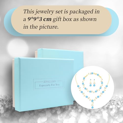 Image of GZWHD Wedding Jewelry Sets for Bride Bridesmaid Women Cubic Zirconia Necklace Earrings Bracelet Set Gift for Mother Friend Wife Daughter Sister Party Prom Jewelry