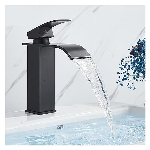 Robinet cascade de salle de bains anti-éclaboussures bronze noir - 3