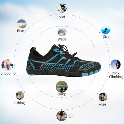 Image of Hike Barefoot Shoes for Womens Men Footwear,Pro Healthy&Non-Slip Water Shoe for Women Men, Wide Toe Running Shoes Boots Sneakers Unisex Designed for Walking,Running&Swimming Yoga, and Water Sports