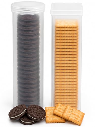 Stay Fresh Cracker Container Set of 2 - Round & Square