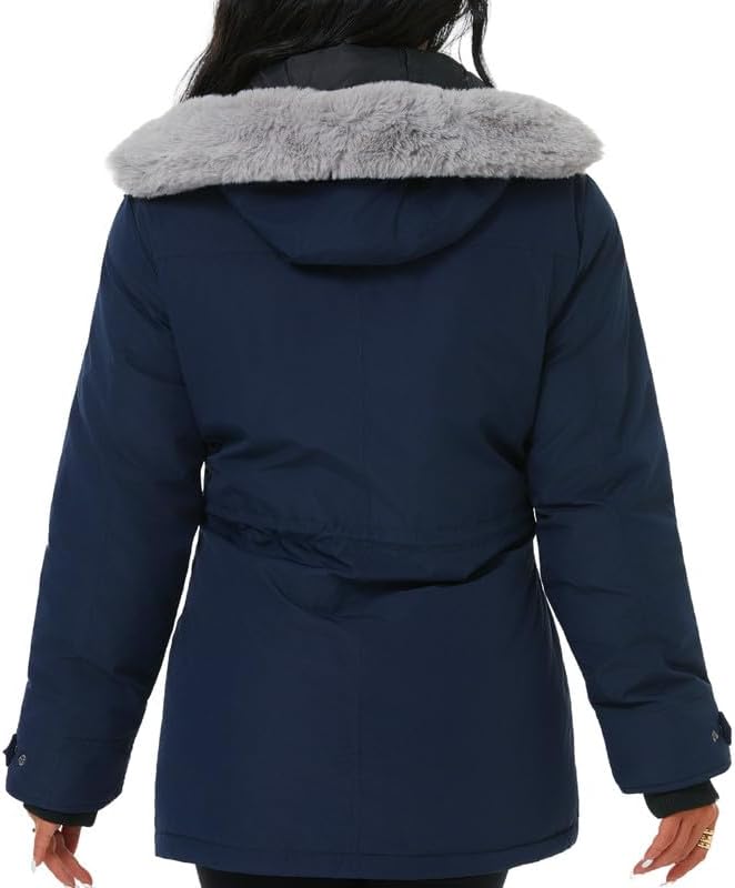 KVE Women's Quilted Winter Coat (Standard & Plus Size) Warm Puffer Jacket Thicken Parka with Removable Hood - Image 5