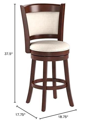 Christopher Knight Home Nazir Fabric Swivel Armless Counter Stool, Beige #TOP2