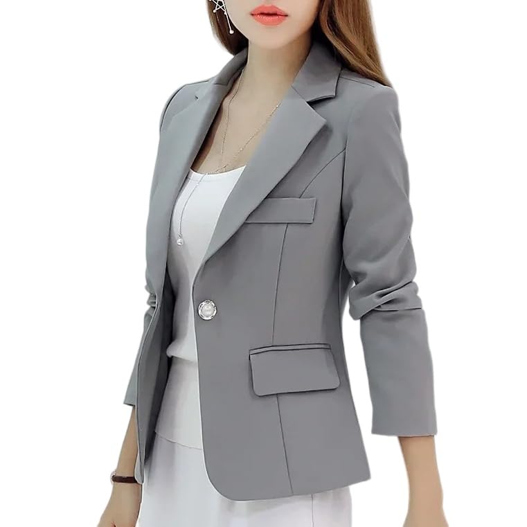 Blazer Damen,Damen-Slim-Blazer, Bürojacke, lässiger kurzer Damenblazer