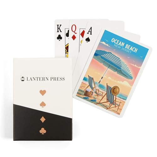 Lantern Press Naipes Poker Ocean Beach New Jersey