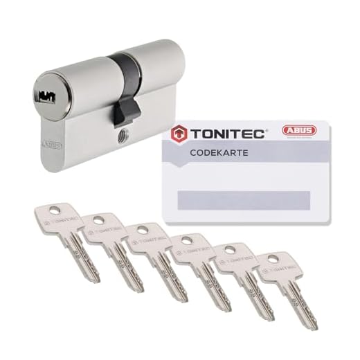 ABUS eC550 cylindre de serrure profilé eC 550 avec 5 clés sont à fermeture différente avec codeCard toniTec ®