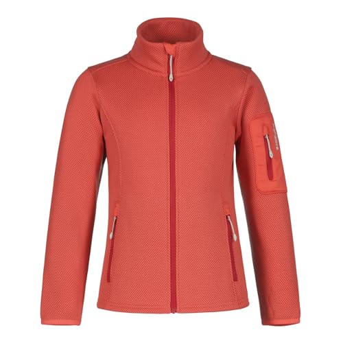 Icepeak Mädchen Jacke Fleecejacke Stoffjacke Midlayerjacke Kemnath Jr, Farbe:Rot, Größe:122-128, Artikel:-633 Mandarine