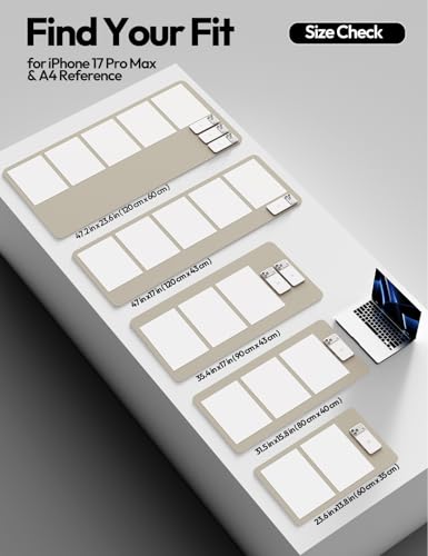 Image of YSAGi Leather Desk Pad Protector, Office Desk Mat, Large Mouse Pad, Non-Slip PU Leather Desk Blotter, Laptop Desk Pad, Waterproof Desk Writing Pad for Office and Home (Olive Beige, 23.6 inch x 13.8 inch)