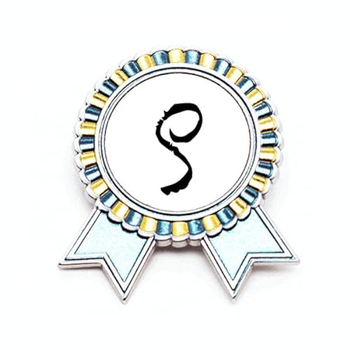 Broche lettre grecque Rho noir en métal M, idée cadeau originale