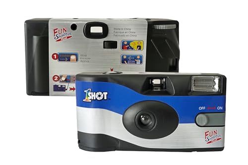 Image of 1 Shot Disposable Camera - 35mm One-Time-Use Camera - Single Use Camera with Flash - ASA /ISO 400 Color Film - 27 Exposures - Film Camera Disposable for Party, Wedding, Travel - 2-Pack