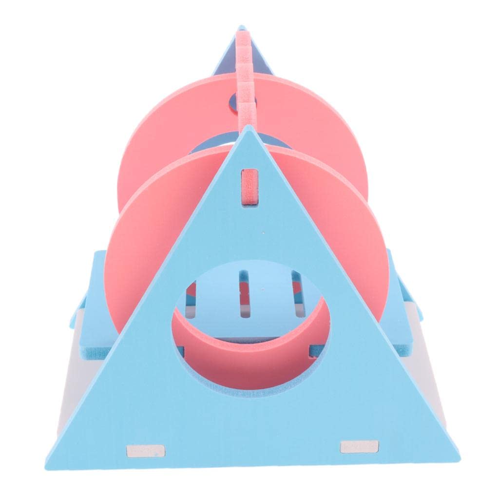 Hamster Toy Swing Wooden Colorful Small Chinchilla Squirrel Supply pink blue