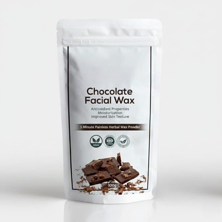 Chocalate Powder Wax - Herbal Hair Removal for Women | Face, Bikini, and Underarm Waxing | Painless 5-Minute Ayurvedic Hair Remover Powder | No Side Effects | Pack of 1,100gm